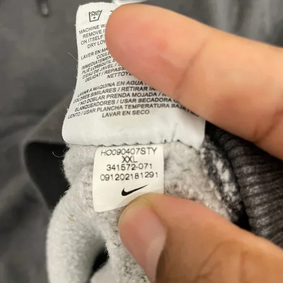 VTG Nike Athletic Dept. Hoodie Men XXL Gray Y2K Pullover - Picture 8 of 11